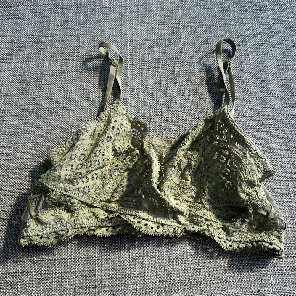 Victoria's Secret Dream Angels Green Mesh Lace Bralette